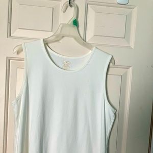 LL Bean white sleeveless top. New, never worn. Size XL.